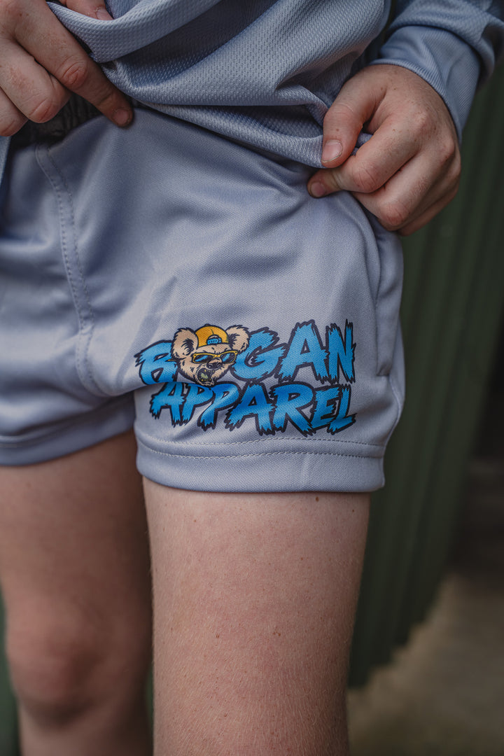 Junior Bogans Footy Shorts (Grey)