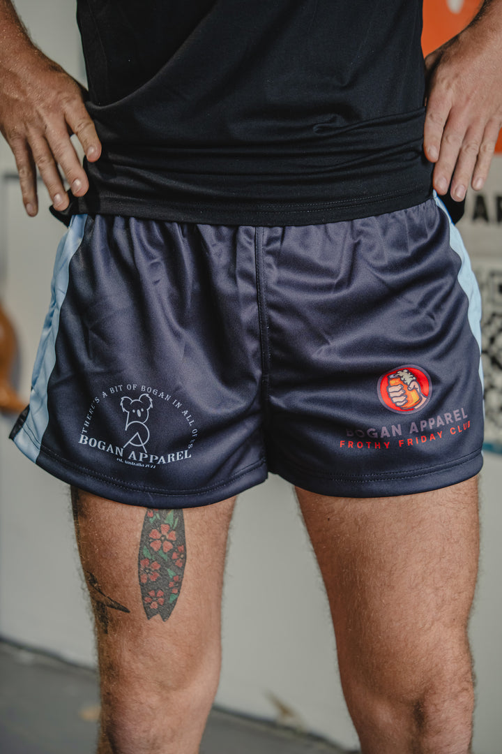 Frothy Friday Footy shorts