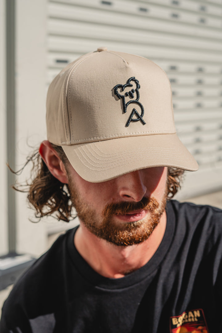 3D Embroided Beige Cap