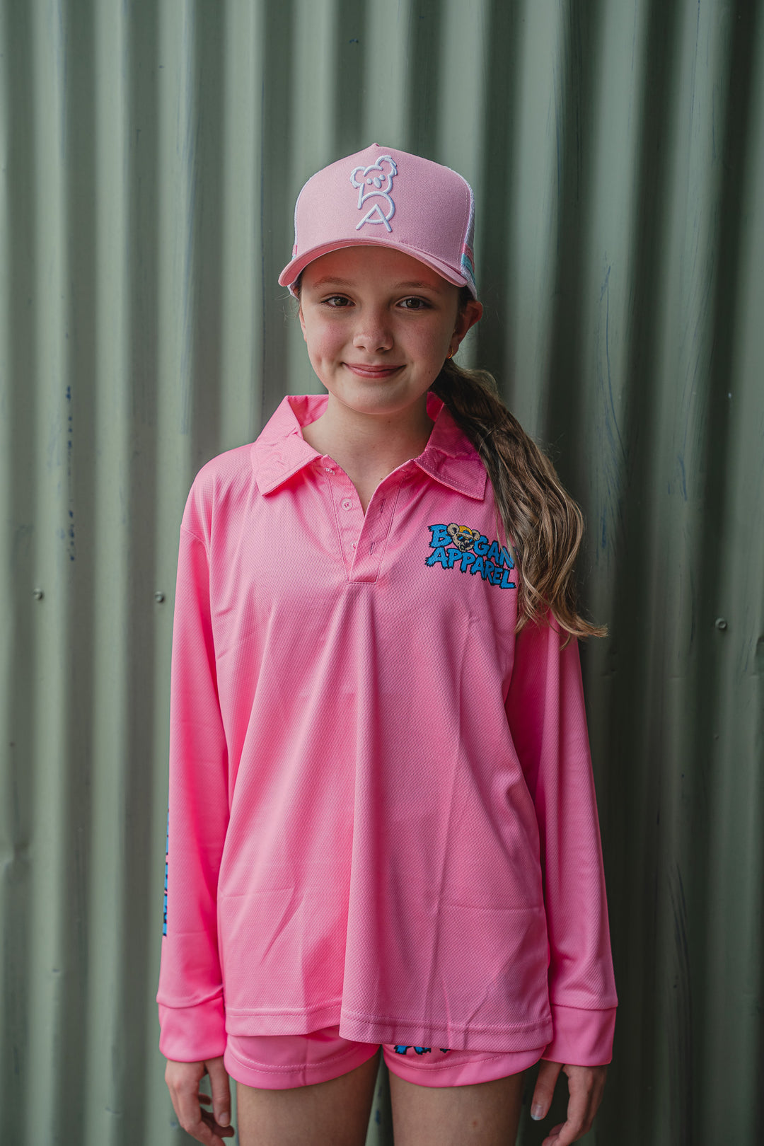 Junior Bogans Fishing Shirt UPF50+ (Pink)