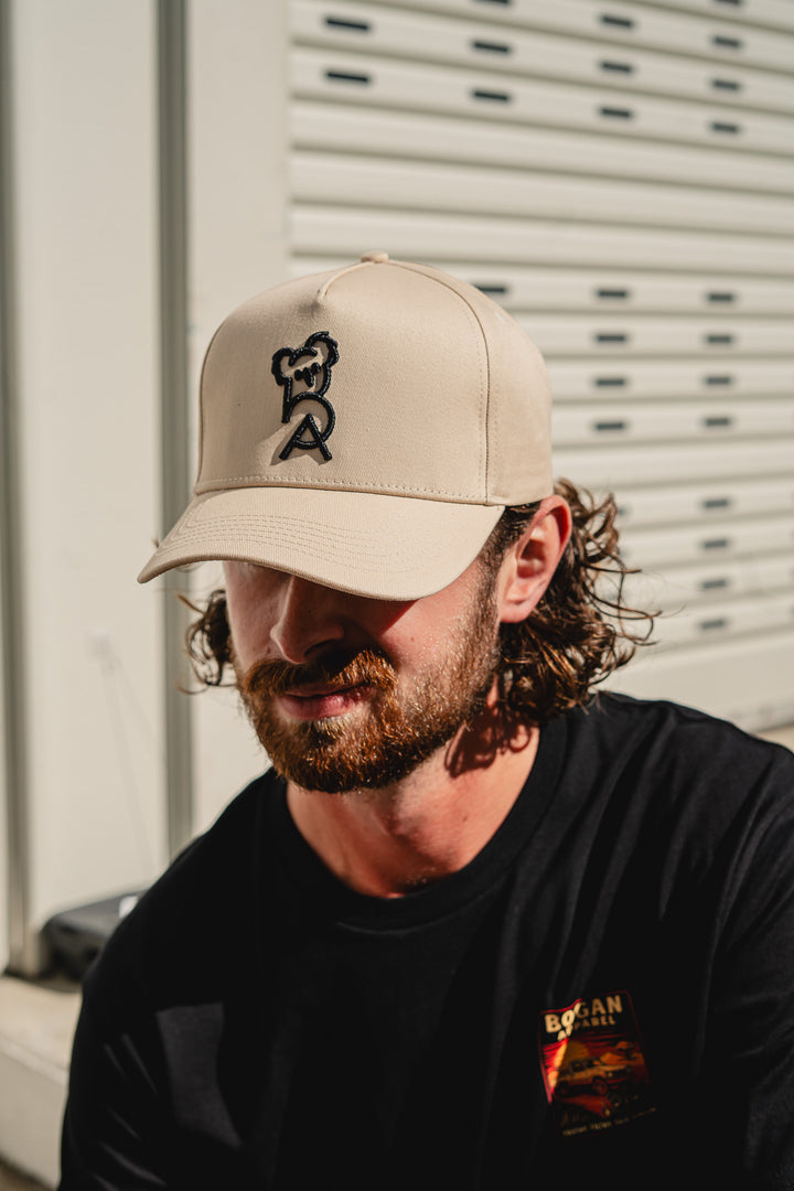 3D Embroided Beige Cap