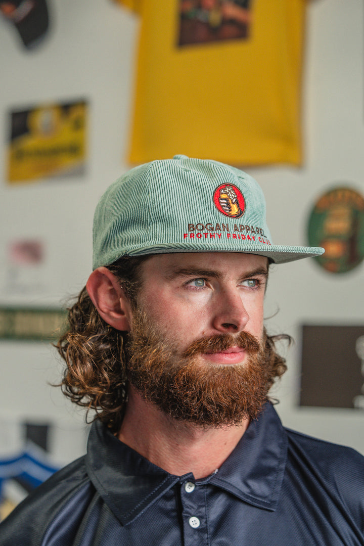 Green Corduroy Cap