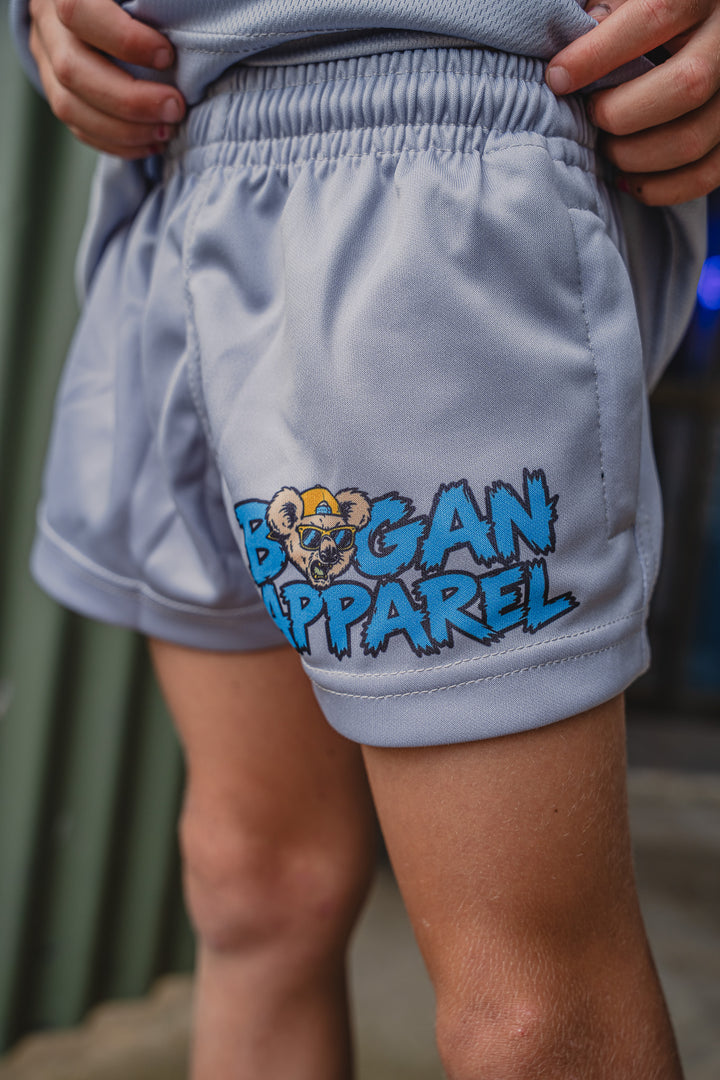 Junior Bogans Footy Shorts (Grey)