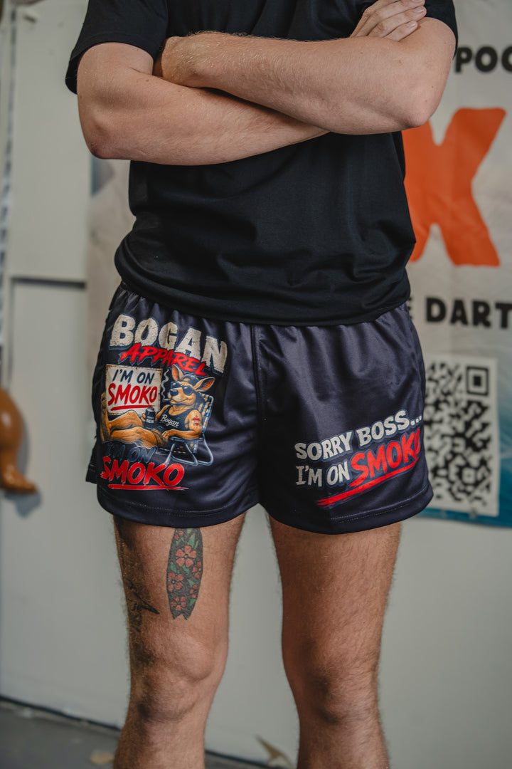 I’m On Smoko Footy Shorts