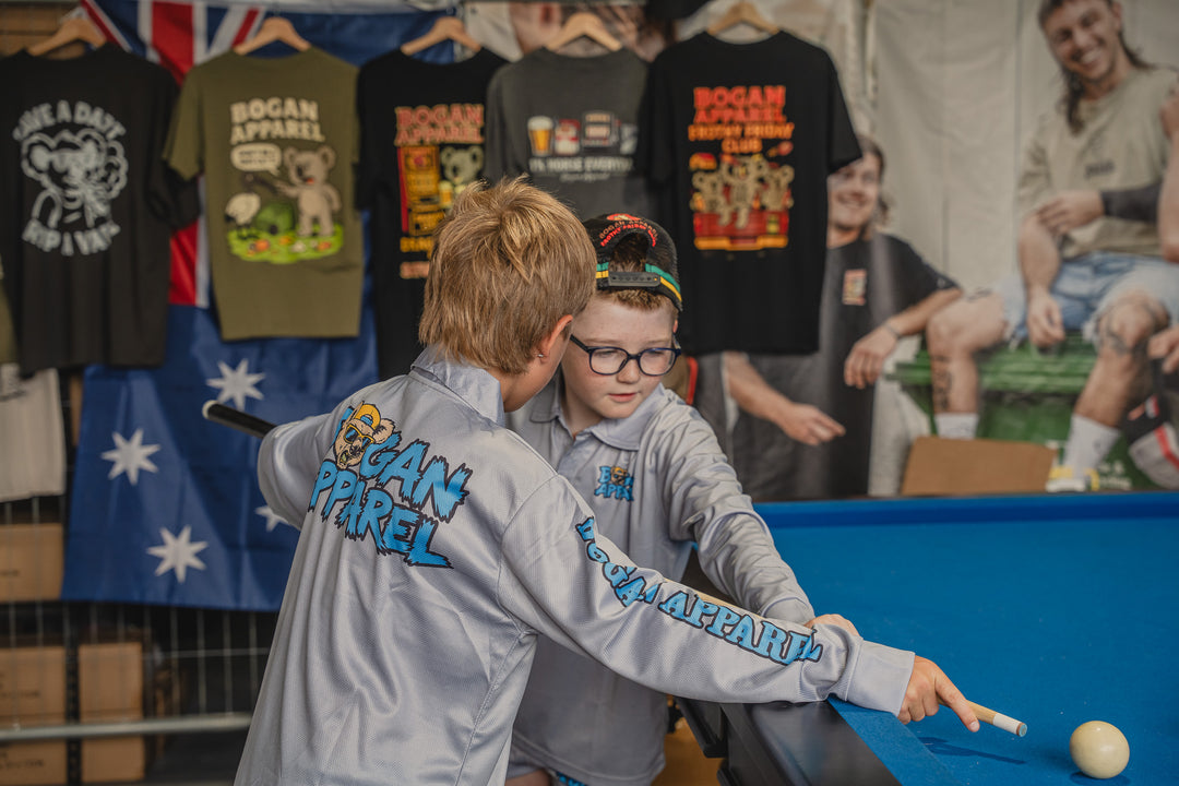 Junior Bogans Fishing Shirt UPF50+ (Grey)