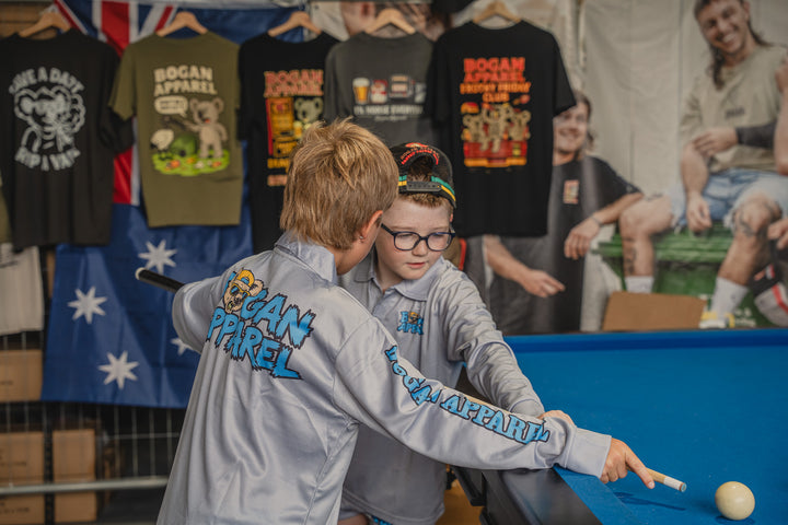 Junior Bogans Fishing Shirt UPF50+ (Grey)