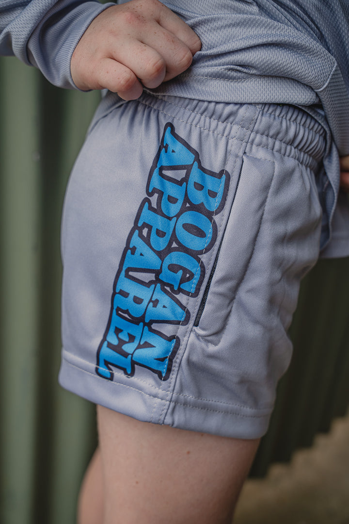 Junior Bogans Footy Shorts (Grey)