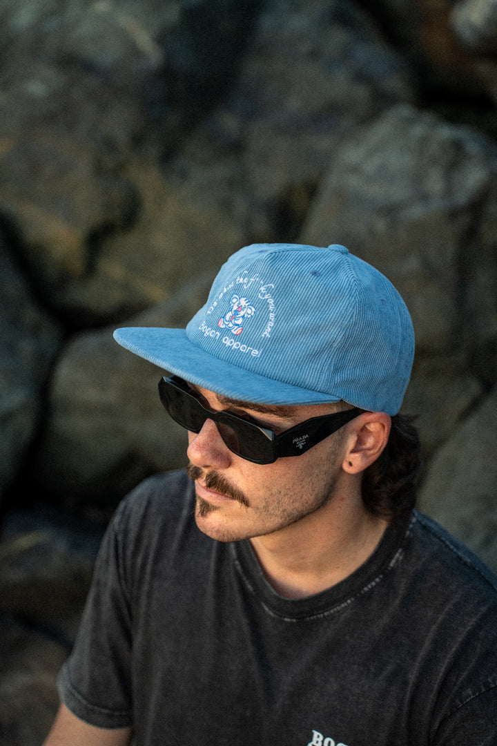 Blue Corduroy Cap