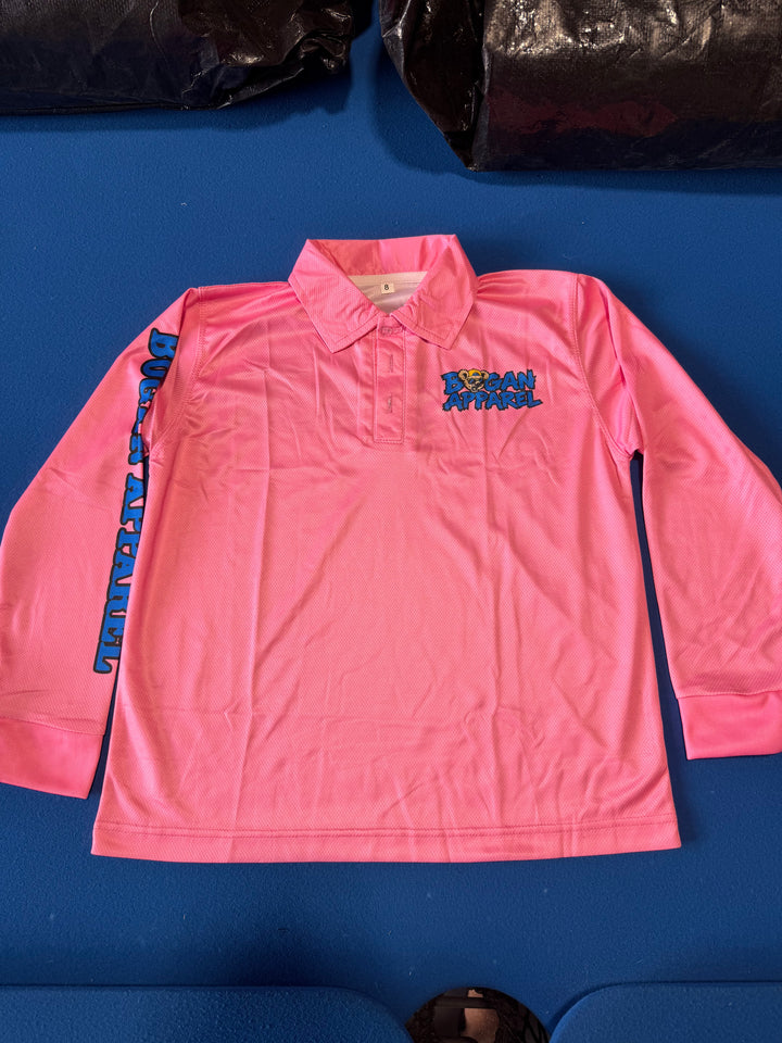 Junior Bogans Fishing Shirt UPF50+ (Pink)