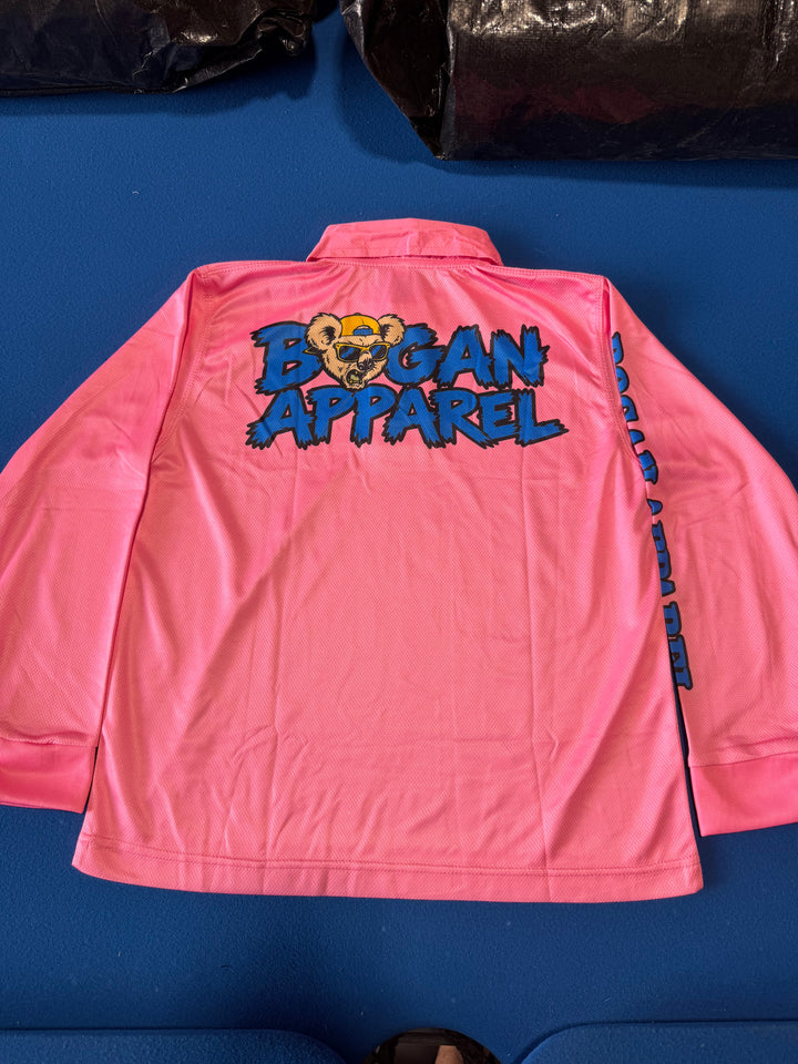 Junior Bogans Fishing Shirt UPF50+ (Pink)