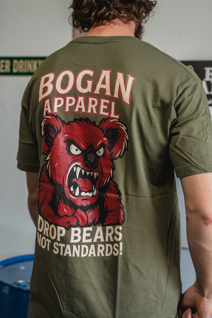 Drop Bear T shirt Army Green