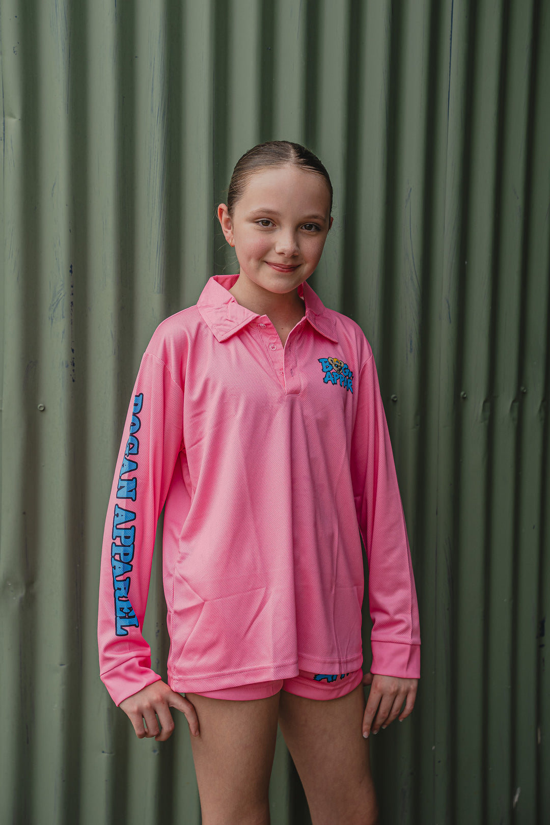 Junior Bogans Fishing Shirt UPF50+ (Pink)