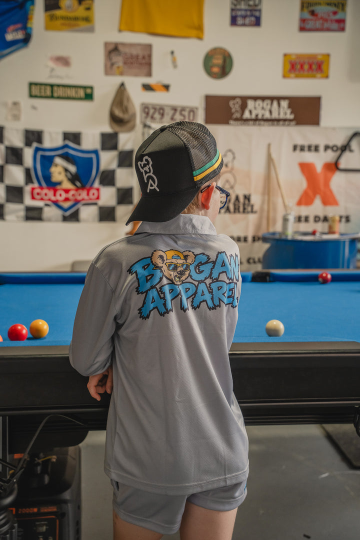 Junior Bogans Fishing Shirt UPF50+ (Grey)