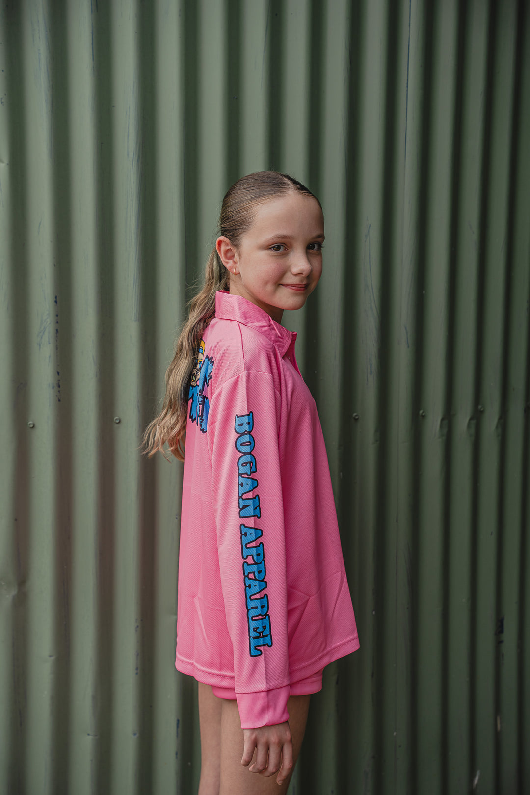 Junior Bogans Fishing Shirt UPF50+ (Pink)