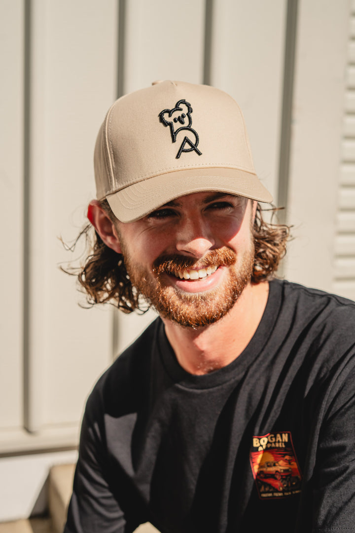 3D Embroided Beige Cap