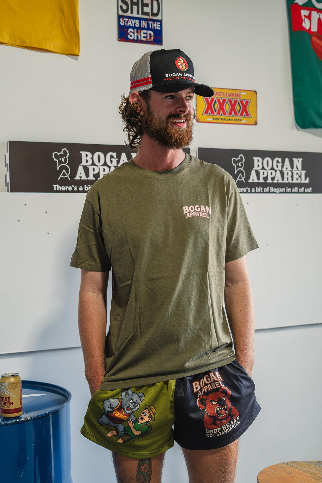 Drop Bear T shirt Army Green