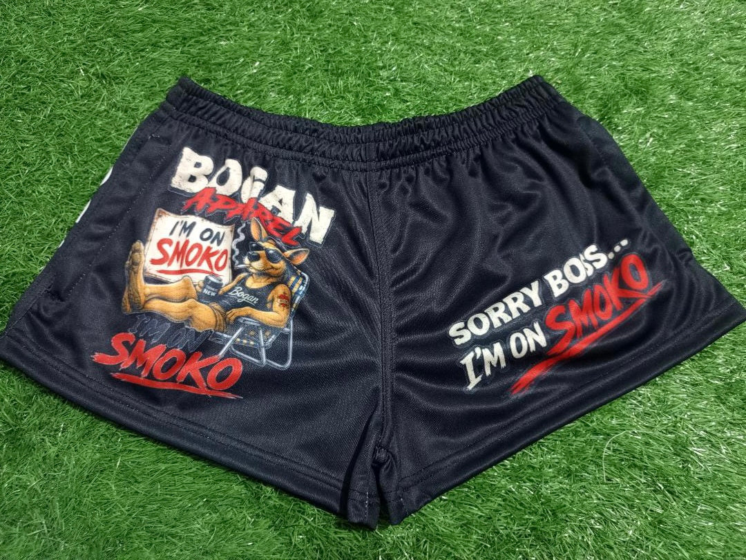 I’m On Smoko Footy Shorts